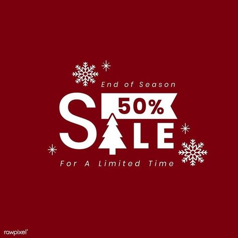 50% sale Clearance Sale Poster, Christmas Sale Poster, Inmobiliaria Ideas, Food Graphic Design, Christmas Ad, 50 Christmas, Sale Banner, Email Design, Ads Creative