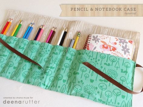 Pencil Roll, Notebook Case, Sew Ins, Costura Diy, Beginner Sewing Projects Easy, Sewing Projects For Kids, Sewing Class, Diy Couture, Love Sewing