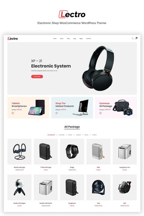 Lectro - Electronics Store WooCommerce Theme Creating Websites, Woo Commerce Wordpress, Dropshipping Store, Electronic Shop, Shopify Dropshipping, E Commerce Website, Ecommerce Website Design, Custom Website Design, Shopify Website