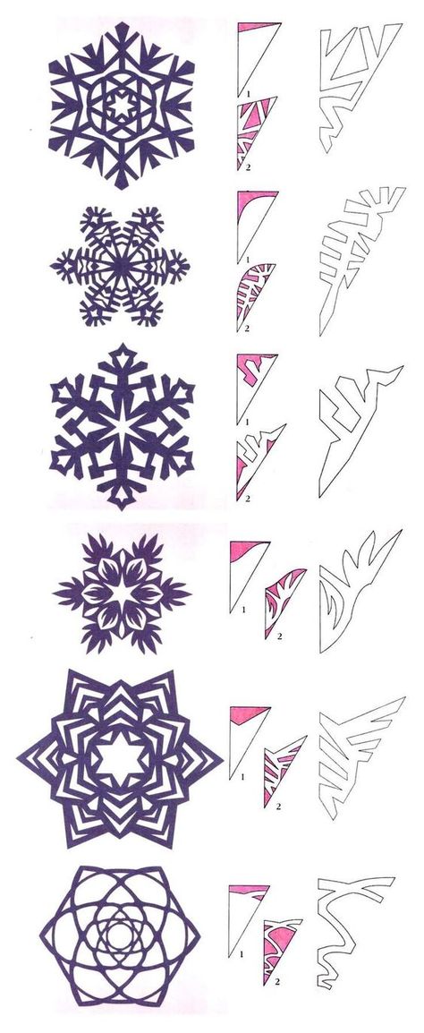 Paper Snowflake Template, Paper Snowflake Patterns, Paper Snowflakes Diy, Winter Diy Crafts, Snowflake Template, Diy Crafts Love, Diy Crafts Bookmarks, Origami And Kirigami, Paper Snowflake