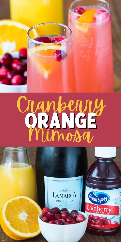 Cranberry Bellini, Orange Mimosa, Bagel Bar, Mimosa Recipe, Jello Shot, Fingerfood Party, Christmas Cocktail, Christmas Brunch, Cranberry Orange