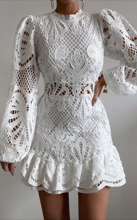 White lace party dress