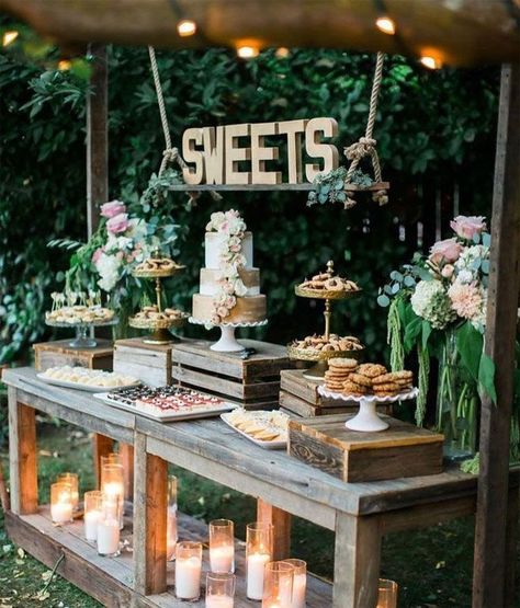 Wedding Dessert Table Decor, Dessert Display Wedding, Different Wedding Ideas, Funny Wedding Gifts, Marriage Ideas, Dessert Bar Wedding, Dessert Table Decor, Water Wedding, Wedding Dessert Table