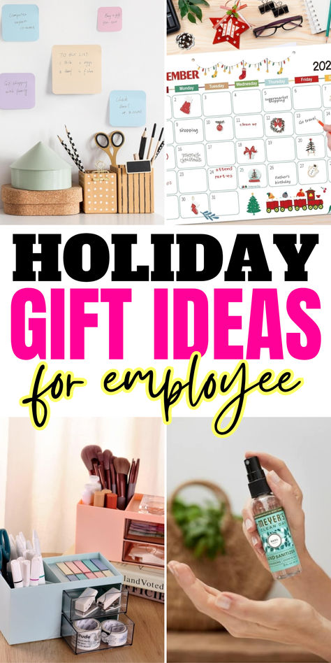 Want to boost morale and show your team you care without breaking the bank?  Employee appreciation is the secret sauce to a thriving workplace, and holiday gifts are the perfect way to serve it up. Studies show that 79% of employees work harder when they feel recognized. Cheap Easy Staff Gifts, Gift Ideas For Work Team, Employee Gift Ideas From Boss, Work Team Gift Ideas, Work Christmas Ideas, Employee Appreciation Week Ideas, Gifts For Staff From Boss, Thanksgiving Employee Gifts, Staff Holiday Gift Ideas