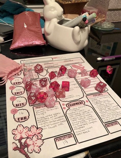 Pink Dungeons And Dragons, Pijamas Men, Pyjamas Men, Cool Dnd Dice, Dnd Table, Dnd Diy, Pajamas Men, Dnd Character Sheet, Dnd Crafts