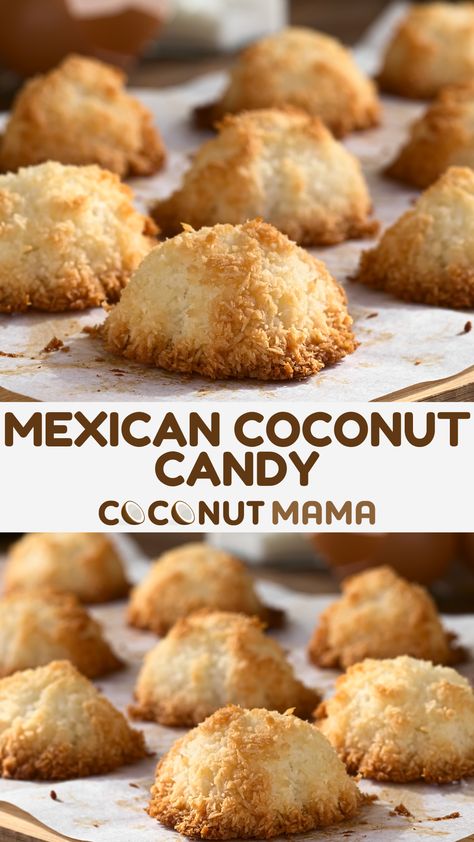 Learn how to make easy Mexican coconut candy at home. This dairy and gluten-free treat is made with just four basic ingredients. Mexican Coconut Candy Recipe, Coconut Candy Recipe, Baking With Coconut Flour, Coconut Candy, Candy Recipe, Holiday Goodies, Easy Mexican, Sugar Candy, Candied Pecans