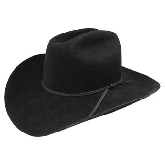 Rodeo Jr. wool cowboy hat from the Stetson® Youth Collection.  Features:      Material: Wool     Brim: 4"     Profile: 79     Crown: 4¼"     Sizes: One Size 7 & Smaller  Colors:      Black     Buck Black Felt Cowboy Hat, Cowboy Hat Black, Black Buck, Felt Cowboy Hat, Felt Cowboy Hats, Western Look, Stylish Hats, Black Felt, Hat Band