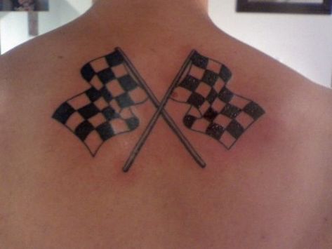 Tattoos Checkered Flag Tattoo, Skin Color Tattoos, Flag Tattoos, Island Tattoo, Patriotic Tattoos, Racing Flag, Cross Flag, Flag Tattoo, American Tattoos