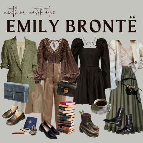 Author Aesthetic, Light Academia Outfit, Masculine Clothing, Academia Aesthetic Outfit, Emily Brontë, Dark Academia Outfits, Capsule Wardrobe Women, Dark Academia Clothes, Academia Clothes