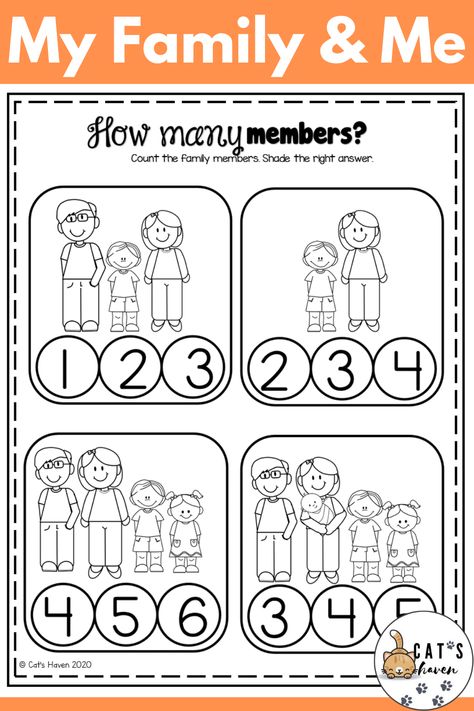 This theme is about children and their families. This resource is loaded with fun and engaging way for early learners to learn more about their family. It is designed for pre-k, preschool, kindergarten, and homeschool. You may also use it as a learning binder for longer and repeated use. Preschool Family Theme Lesson Plans, Family Pre K Crafts, My Family Crafts For Preschoolers, Family Theme Math Activities, Family Lesson Plans For Kindergarten, Family For Preschool Activities, My Home And Family Preschool Activities, My Home My Family Preschool Theme, Family Themed Crafts For Preschool