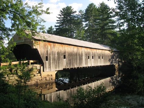 Hemlock Bridge, Fryeburg, Maine Fryeburg Maine, Maine Living, We Shed, Rocky Shore, Seaside Village, Covered Bridge, Crashing Waves, Beautiful Sights, New Brunswick