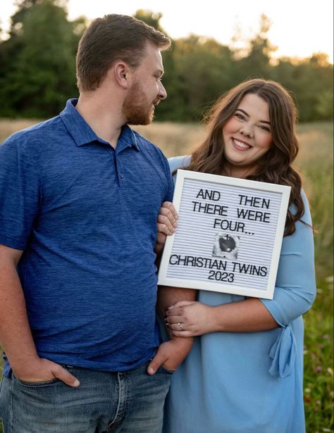 Letterboard Pregnancy Announcement, Twin Pregnancy Announcement, Funny Pregnancy Shirts, Funny Pregnancy Announcement, Announcement Ideas, Twin Pregnancy, Pregnancy Shirts, Maternity Photos, Pregnancy Announcement