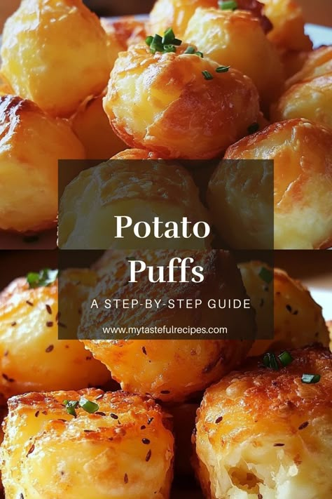 Whip up a batch of these easy homemade Potato Puffs for a crowd-pleasing treat! Crispy on the outside and soft on the inside, these puffs are perfect for parties, game days, or just because. Potato Puffs, How To Make Potatoes, Puff Recipe, Health And Food, Recipes Only, Crispy Potatoes, Quick Weeknight Dinners, Three Ingredient, Indulgent Desserts