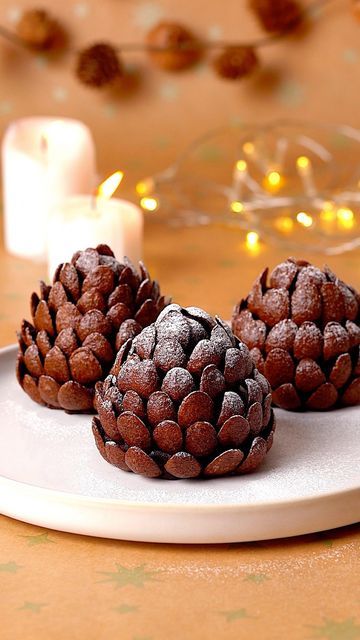 Ems Foodie Fix on Instagram Pinecone Cookies, Crescent Roll Apple Dumplings, Holiday Deserts, Brownie Desserts Recipes, Chocolate Cereal, Caramel Filling, Brunch Desserts, Fall Desserts Easy, Food Board