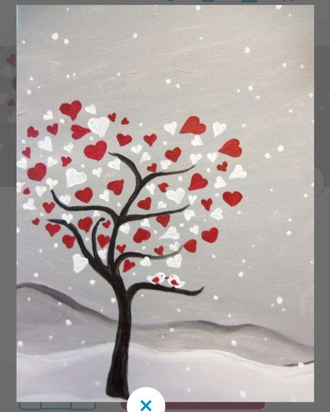 Painting Canvas Ideas, Love Canvas Painting, Canvas Painting Projects, Date Ideas For Couples, Valentines Day Drawing, Day Date Ideas, Diy Valentines Decorations, Ideas Valentines Day, Small Canvas Paintings