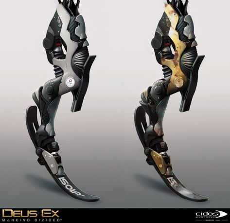 ArtStation - Deus Ex Mankind Divided - Aug Leg, Bruno Gauthier Leblanc Deus Ex Mankind Divided, Leg Art, Cyborgs Art, Prosthetic Leg, Robot Concept, Arte Robot, Arte Cyberpunk, Cyberpunk Character, Robot Design