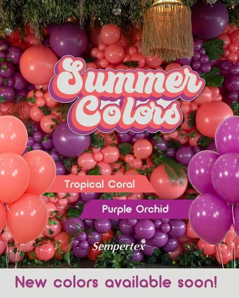 Purple Orchids, Summer Colors, Party Planning, New Color, Orchids, Balloons, Coral, Purple, Quick Saves