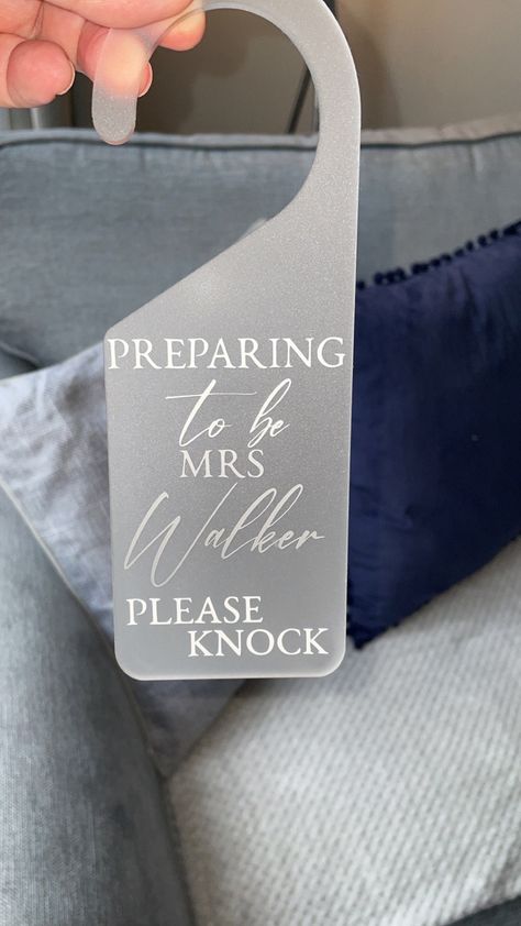 Bride Door Decoration, Wedding Door Hanger, Wedding Door Hangers, Door Tag, Acrylic Door, Wedding Doors, Wedding Morning, Door Tags, House Door