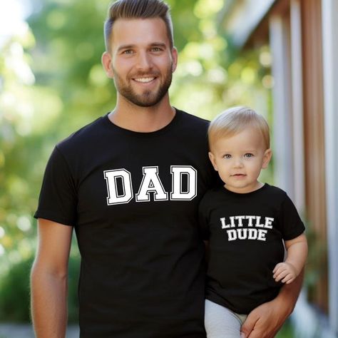 Custom Dad And Little Dude Matching Shirts,Father And Son Matching Shirts, Daddy And Son Tee, New Dad Shirt, Fathers Day Gift 👉Click to buy from Etsy Shop :🛒 http://www.EpicFashionUs.etsy.com/listing/1722477751/custom-dad-and-little-dude-matching 📌Store Link in Bio Welcome to EpicFashionUS! Its great to see you here! We prioritize one thing here and that is quality and customer satisfaction. Our Tshirts are: -Made from 4.2-ounce cotton -All solid colors are 100% cotton and all heathered... Papa Shirts, Dad Son, New Dads, Unisex Tshirt, Father And Son, Matching Shirts, My Dad, Dad To Be Shirts