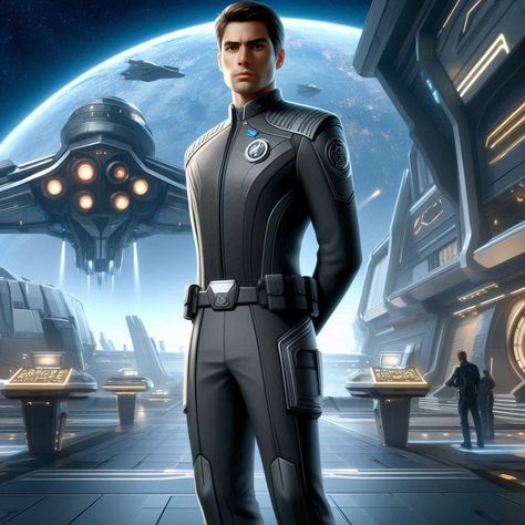 Spaceship Uniform, Space Uniform, Space Pilot, Future Police, Space Ships Concept, Space Ship Concept Art, Army Infantry, Starship Concept, Star Trek Characters