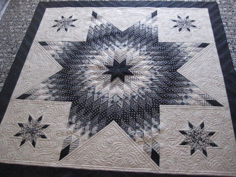 Lone Star Quilting Designs, Lone Star Quilts Ideas, Lone Star Quilts, Lonestar Quilts, Lonestar Quilt, Quilting Stars, Lone Star Quilt Pattern, Quilt Instructions, Colchas Quilting