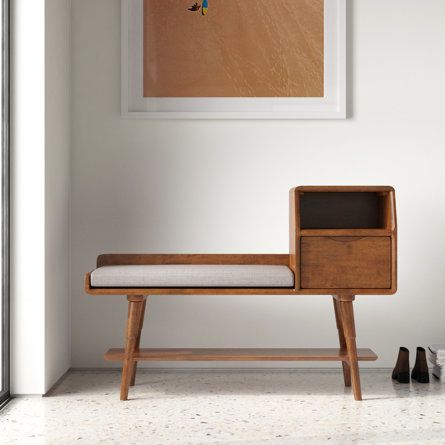 Wood Shoe Storage, Contemporary Bench, Bench With Drawers, Solid Wood Benches, Wood Storage Bench, Entryway Storage, Upholstered Storage Bench, Bench With Shoe Storage, Wood Drawers