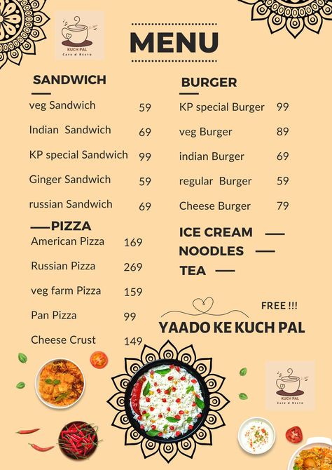 how to make menu. message for paid work.😉 Menu Card Design Creative Diy, Cafe Menu Card Design, Menu Card Design Creative, Heading Design Ideas For Project, Cafe Menu Ideas, Heading Design, Veg Sandwich, Sandwich Menu, Diy Menu