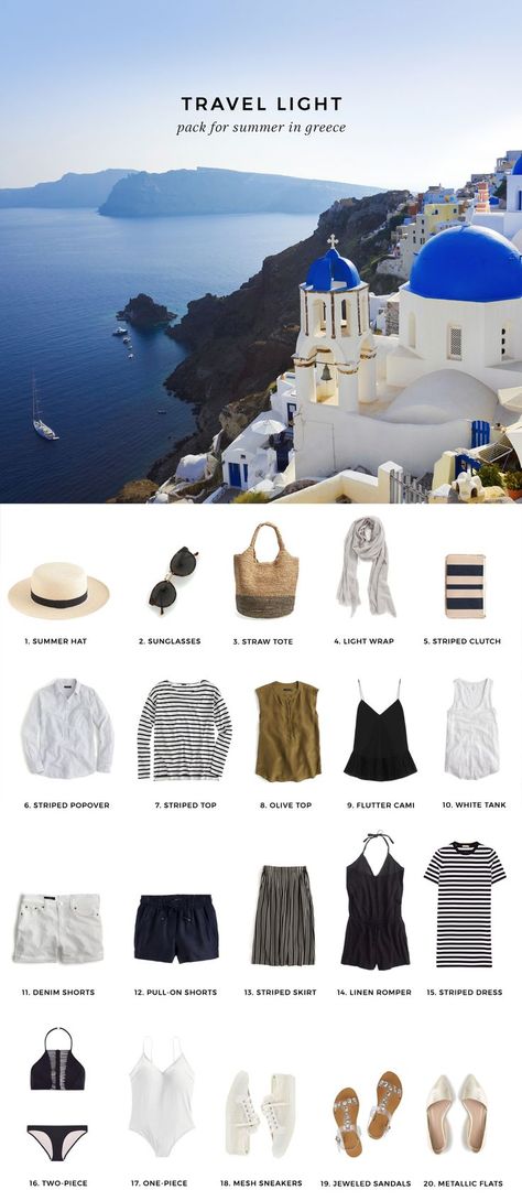 What To Pack For Greece, Pack For Greece, Greece Packing List, Travel Light Packing, Karpathos, Travel Capsule, Greece Vacation, Travel Outfit Summer, Cruise Outfits