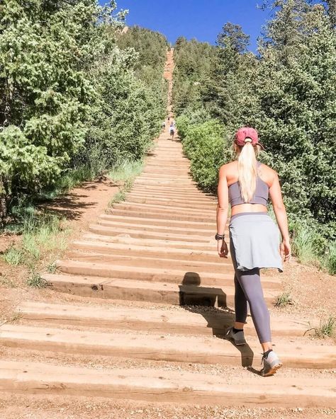 Colorado Springs Restaurants, Manitou Incline, Sustainable Activewear, Manitou Springs Colorado, Colorado Towns, Seven Falls, Manitou Springs, Spring Hiking, Rainbow Falls