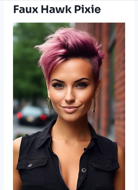 Pixie Cut Dyed Hair, Faux Hawk Pixie, Short Pixie Cuts, Bob Hair Color, Short Hair Images, Short Hair Pixie Cuts, Edgy Short Hair, Faux Hawk, Sassy Hair