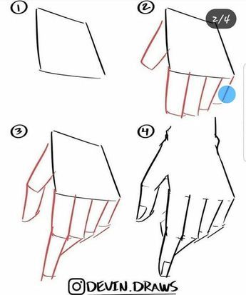 Hand Drawing Tips, How To Sketch Hands, How To Draw Hands Step By Step, Drawing Hands Reference, How To Draw A Hand, Hand Drawing References, Drawing A Hand, Draw Hands Step By Step, Hand Drawing Tutorial