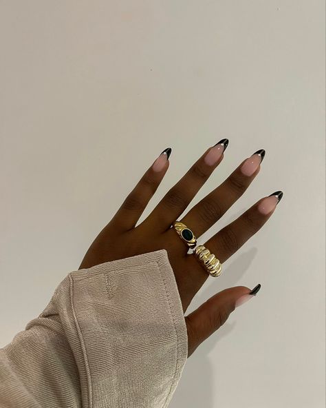 Mood Nails, Kids Nail Designs, In A Mood, Black French Tips, Retro Nails, French Tip Acrylic Nails, Nails Done, Nails For Kids, Black Femininity