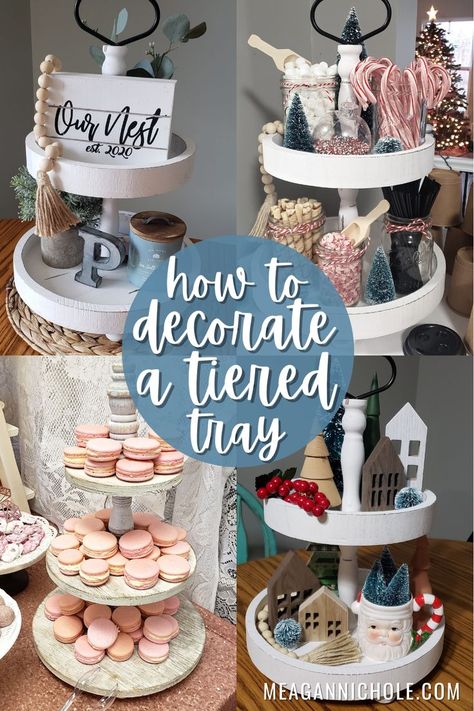 How To Make A Tiered Tray Stand, How To Decorate A Tiered Tray, Decorating A Tiered Tray, Tiered Tray Stand, Budget Home Decorating, Outdoor Diy Projects, I Am Loving, Tiered Trays, Three Tier