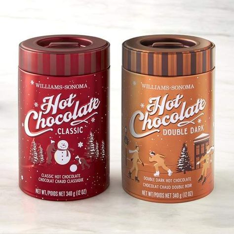 Williams Sonoma Classic Hot Chocolate &amp; Double Dark Hot Chocolate, Set of 2 Fall Hot Chocolate, Hot Chocolate Set, Dark Hot Chocolate, Classic Hot Chocolate, Hot Chocolate Gifts, Hot Chocolate Gift, Peppermint Hot Chocolate, William Sonoma, Chocolate Liquor