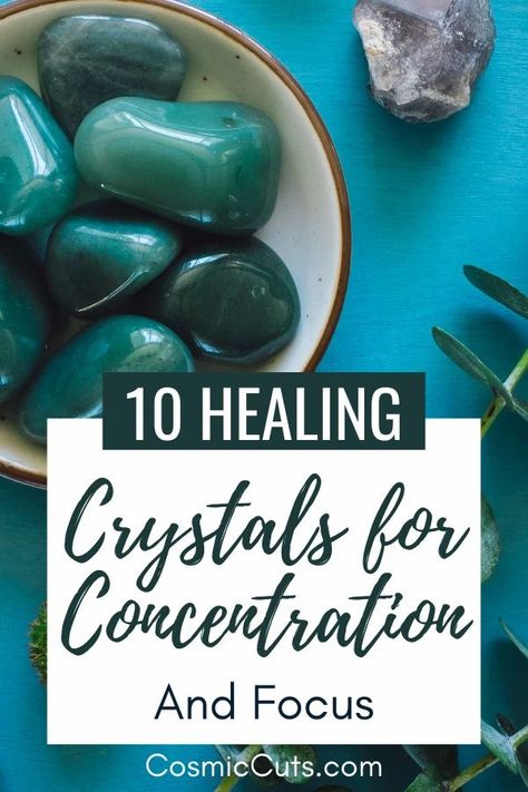 Crystal For Focus And Concentration, Crystals For Concentration, Decorating With Crystals And Stones, Crystals For Focus And Concentration, Crystals For Focus, Healing Crystals Decor, Crystals Healing Grids, Positive Energy Crystals, Best Healing Crystals