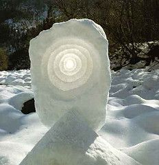 Andy Goldsworthy - snow circles Andy Goldworthy, Richard Long, Andy Goldsworthy, Ice Art, Snow Sculptures, Magic Stones, Snow Art, Fantasy Magic, Earth Art