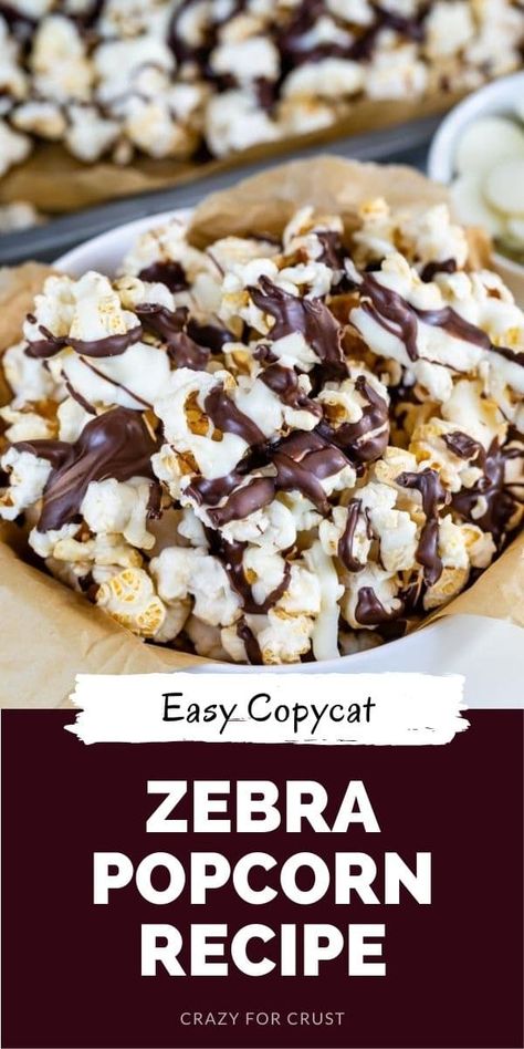 Boom Chicka Pop Recipe, Zebra Popcorn Recipe, Popcorn Snack Mix Recipes, Boom Chicka Pop, Zebra Popcorn, Drizzled Popcorn, Gourmet Popcorn Recipes, Flavored Popcorn Recipes, Popcorn Recipes Sweet