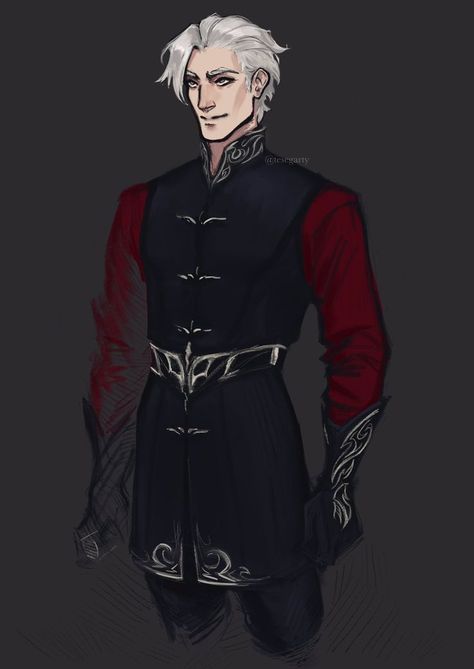 Targaryen Clothes Male, Daeron Targaryen Art, Daemon Targaryen Art, Daeron Targaryen, Dragon Fanart, Game Of Thrones Outfits, Daemon Targaryen, D D Character Ideas, Targaryen Art