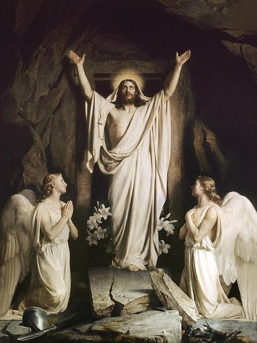 The_Resurrection-Carl-Heinrich-Bloch | Mourhaf Aioub | Flickr Christ Is Risen, Catholic Images, Jesus Christ Art, Bible Pictures, Peter Paul Rubens, The Resurrection, Jesus Resurrection, Biblical Art, Realistic Paintings