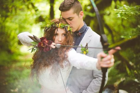 disney themed wedding photos @weddingchicks Fantasy Wedding Photoshoot, Dnd Engagement Photos, Fantasy Wedding Photos, Narnia Wedding Theme, Castle Wedding Theme, D&d Wedding, Fairy Tail Wedding Theme, Brave Wedding, Fantasy Themed Wedding