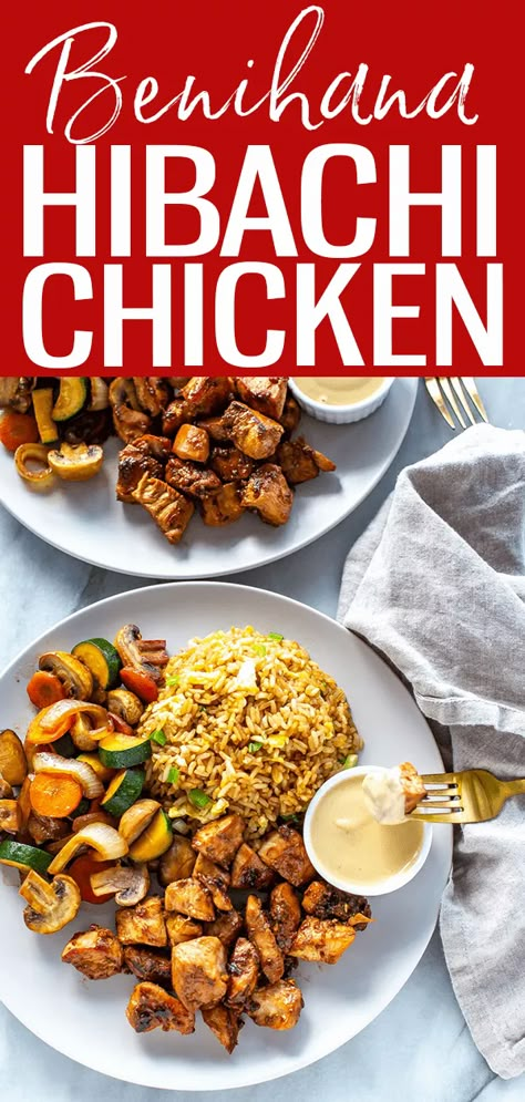 Perfect Hibachi Chicken {Benihana Copycat} - The Girl on Bloor Copycat Hibachi, Hibachi Dinner, Hibachi Recipes, Hibachi Chicken, Pound Dropper, Wok Recipes, Main Food, Griddle Recipes, Copykat Recipes