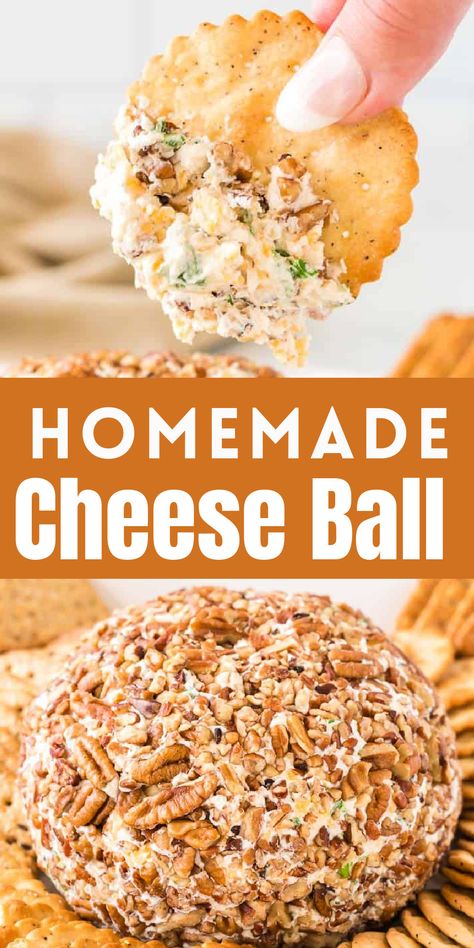 How to make homemade cheese ball just like your grandma used to make! This is my favorite appetizer recipe Cheese Ball No Nuts Recipes, Classic Cheese Ball Recipes Easy, Traditional Cheese Ball, Homemade Cheese Balls, Easy Cheese Ball Recipes 3 Ingredients, Diy Cheese Ball, How To Make A Cheese Ball, Homemade Cheese Ball, Ham Cheese Ball Recipes