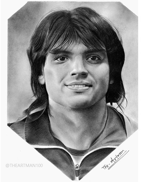 Neeraj Chopra Neeraj Chopra Sketch, Neeraj Chopra, Realistic Pencil Drawings, Ganesh Photo, Tokyo Olympics, Black And White Illustration, Pencil Sketch, Pencil Drawing, Pencil Drawings