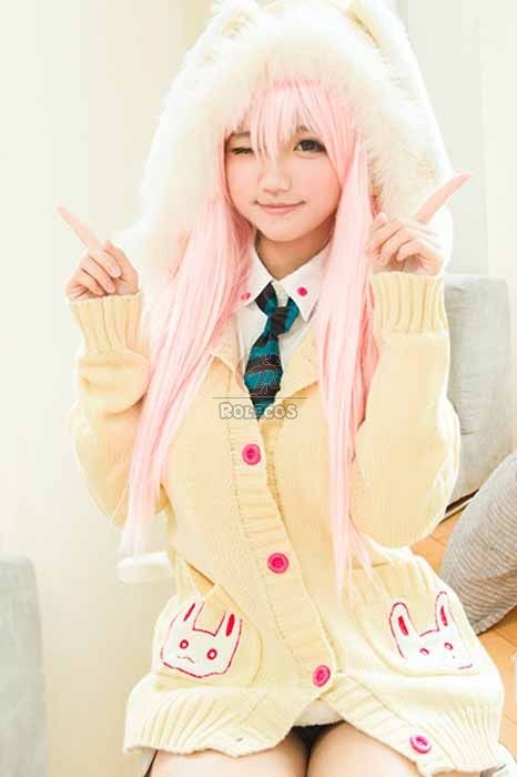 Sonico Cosplay, Bunny Sweater, Collar Detachable, Super Sonico, Kawaii Clothing, Japanese Kawaii, Anime Cosplay Costumes, Ear Jacket, Cute Cosplay