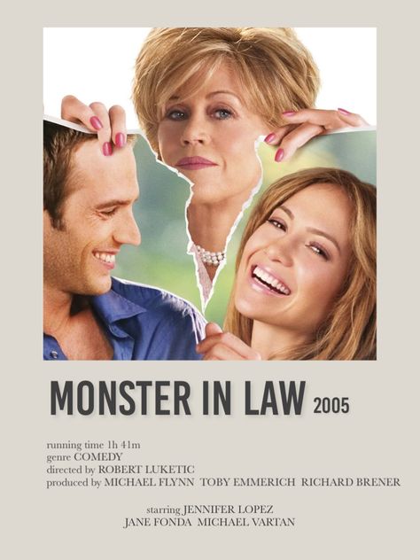 Monster In Law Movie, Movie Minimalist, 2022 Movies, Monster In Law, Michael Vartan, Bride Wars, Amazing Movies, Character Posters, Netflix Movies To Watch