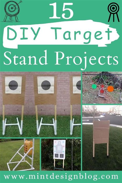 DIY Target Stand Projects Target Practice Shooting, Archery Target Stand, Diy Archery Target, Paper Shooting Targets, Diy Slide, Shooting Stand, Target Stand, Diy Cookies, Diy Slides