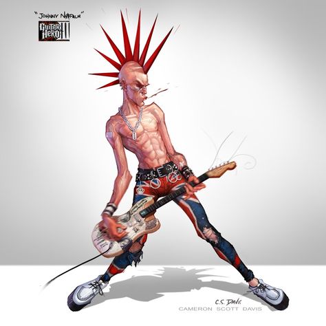 Punk Character, Image Reference, Arte Punk, Hero 3, Rock Metal, Guitar Hero, Hero Arts, Art Reference Photos, Fantasy Character Design