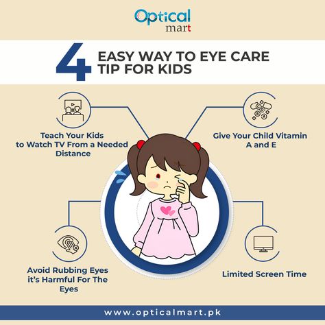 Ensure your child's eyes stay healthy and strong! Here are some tips for maintaining your child's vision: • Encourage watching TV from a safe distance. • Limit their screen time to prevent eye fatigue. • Include foods rich in Vitamins A & E in their diet. • Remind them to avoid rubbing their eyes. Implement these habits for a lifetime of healthy vision. #Opticalmart #Eyecare #HealthyVision #Kids Linkedin Ideas, Healthy Vision, Vitamins For Kids, Healthy Eyes, Watching Tv, Screen Time, Stay Healthy, Eye Care, How To Stay Healthy