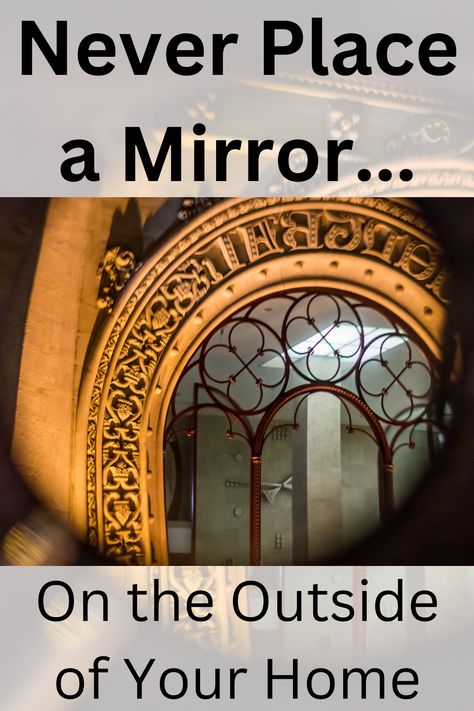 Mirrors in Feng Shui are kind of magic. They have very powerful uses, and because of the power that comes with mirrors, you have to be very careful in the way you use them. One way to never use mirrors is to hang a regular mirror on the outside walls of your home. Mirror On Front Door, Feng Shui Entrance Entryway, Feng Shui Entrance, Inside Front Door, Feng Shui Mirrors, Feng Shui Garden, Fen Shui, Bad Neighbors, Garden Mirrors