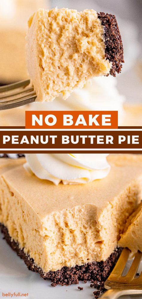 Resses Peanut Butter Pie No Bake, Light Peanut Butter Dessert, Peanut Butter Pie Without Cool Whip, Low Calorie Peanut Butter Pie, No Bake Pb Pie, Pb Pie No Bake, Easy No Bake Peanut Butter Cheesecake, No Bake Peanut Butter Pie 3 Ingredients, Easy Peanut Butter Pie No Bake